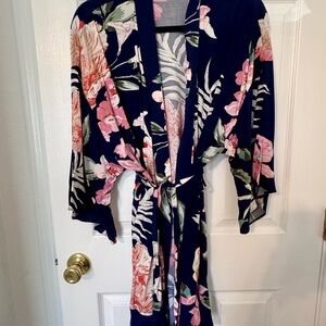 Floral Navy Women's Robe
